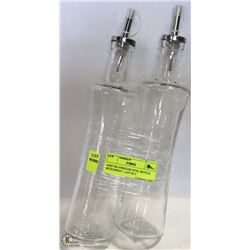 16OZ OIL/VINEGAR OVAL BOTTLE WITH SPOUT - LOT OF 2