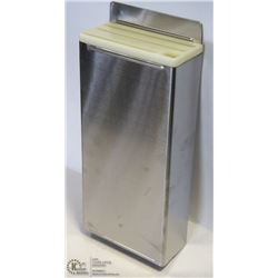 6" X 12" STAINLESS KNIFE RACK (WHITE) OMCAN 1290