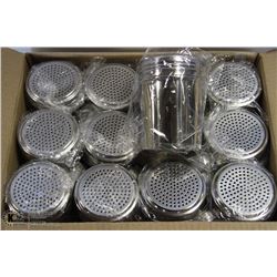 10OZ STAINLESS STEEL DREDGERS - LOT OF 12