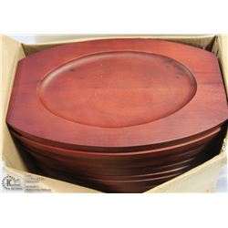 WOODEN PLATTERS - LOT OF 12