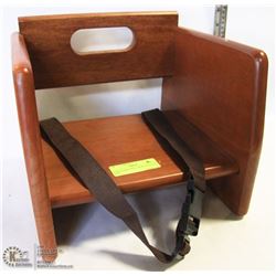 NEW TABLECRAFT WOOD BOOSTER SEAT