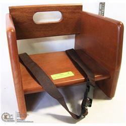 NEW TABLECRAFT WOOD BOOSTER SEAT