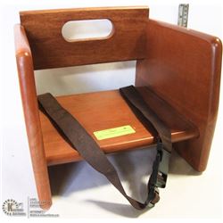 NEW TABLECRAFT WOOD BOOSTER SEAT