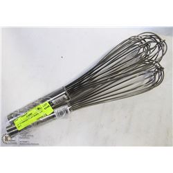 14" STAINLESS STEEL WHIPS - LOT OF 3