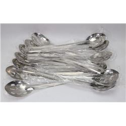 NEW 15" STAINLESS SLOTTED SPOONS - LOT OF 12