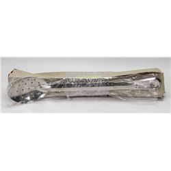 NEW 15" STAINLESS PERFORATED SPOONS - LOT OF 12