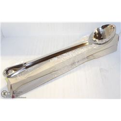 NEW 15" STAINLESS PERFORATED SPOONS - LOT OF 12