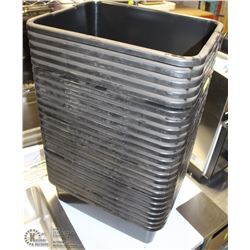24 NEW BLACK BUS BINS