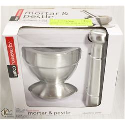 STAINLESS STEEL MORTAR AND PESTLE
