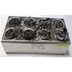8 COMPARTMENT CUTLERY BIN WITH CUTLERY (312PCS)