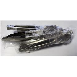 8 NEW 9" STAINLESS EXTRA HEAVY DUTY TONGS -