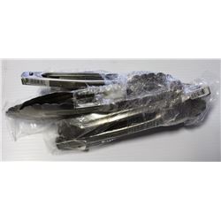 8 NEW 9" STAINLESS EXTRA HEAVY DUTY TONGS -