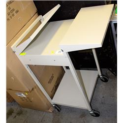 2 TIER METAL FOLD TOP SERVICE CART