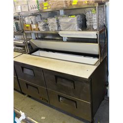 5FT 4-DOOR TRUE REFIGERATED PREP-STATION W/