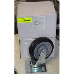 4 NEW CASTORS - 2 LOCKING, 2 NON-LOCKING - 2-3/8"