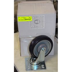 4 NEW CASTORS - 2 LOCKING, 2 NON-LOCKING - 2-3/8"