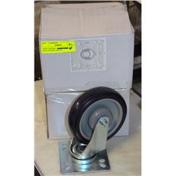 4 NEW CASTORS - 2 LOCKING, 2 NON-LOCKING - 2-3/8"
