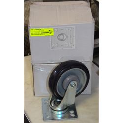 4 NEW CASTORS - 2 LOCKING, 2 NON-LOCKING - 2-3/8"