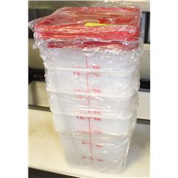 6QT INGREDIENT BINS - LOT OF 4. ON CHOICE: