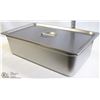 ME#11) S/S FOOD PAN FULL SIZE 6" DEEP WITH LID