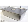 ME#11) S/S FOOD PAN FULL SIZE 6" DEEP WITH LID