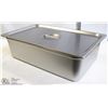 ME#11) S/S FOOD PAN FULL SIZE 6" DEEP WITH LID