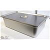 ME#11) S/S FOOD PAN FULL SIZE 6" DEEP WITH LID