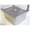 ME#10) S/S FOOD PAN HALF SIZE 6" DEEP WITH LID