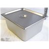 ME#10) S/S FOOD PAN HALF SIZE 6" DEEP WITH LID