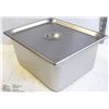ME#10) S/S FOOD PAN HALF SIZE 6" DEEP WITH LID