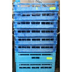 LOT OF 6 VOLLRATH DISHWASHER FLAT RACK LARGE HOLES