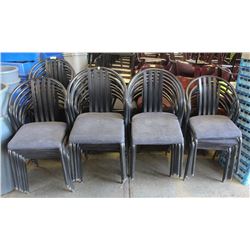 APPROX. 40 METAL LOUNGE CHAIRS-STACKABLE