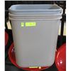 Image 1 : LOT OF 3 TAN COMMERCIAL WASTE BINS