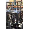 Image 1 : APPROX66 BLACK SOLID-METAL PADDED-SQUARE BARSTOOLS