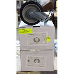 4 NEW CASTORS - 2 LOCKING, 2 NON-LOCKING - 2-3/8"