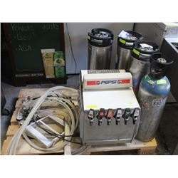 6 STATION PREMIX SODA DISPENSING MACHINE WITH CO2