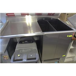 2 COMPARTMENT SINK WITH LEFT SIDE DRAIN BOARD