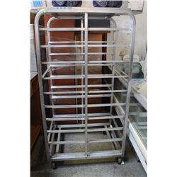 DOUBLE WIDE COOLING TRAY RACK ON CASTORS