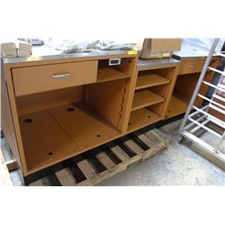 LOT OF 2 CUSTOM MADE COUNTER SECTIONS