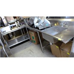 STAINLESS STEEL L SHAPED LARGE DISH PIT