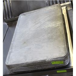 ON CHOICE:  LOT OF 10 ALUMINUM BACKING TRAYS