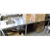 Image 1 : STAINLESS STEEL WORK TABLE WITH SINK