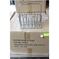 1 DOZEN, 6-SLOTTED JAM DISPLAY HOLDERS ON CHOICE: