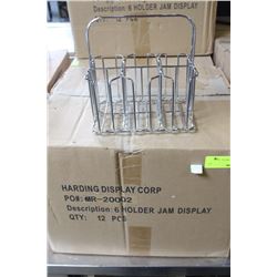 1 DOZEN, 6-SLOTTED JAM DISPLAY HOLDERS ON CHOICE: