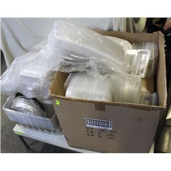 DUNNAGE RACK WITH LOT OF CONTAINERS