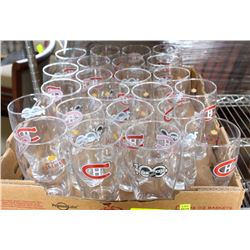 FLAT OF HOCKEY THEME BEER GLASSES-ON CHOICE-
