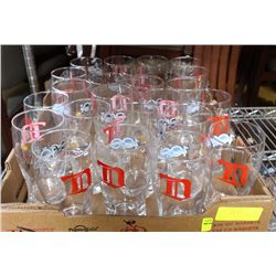 FLAT OF HOCKEY THEME BEER GLASSES-ON CHOICE-