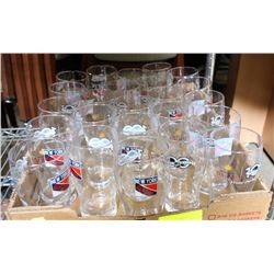 FLAT OF HOCKEY THEME BEER GLASSES-ON CHOICE-