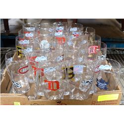 FLAT OF HOCKEY THEME BEER GLASSES-ON CHOICE-