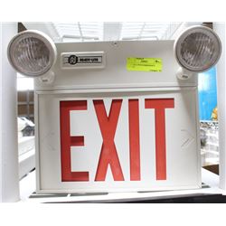 ON CHOICE:  EXIT SIGN WITH EMERGENCY LIGHTS